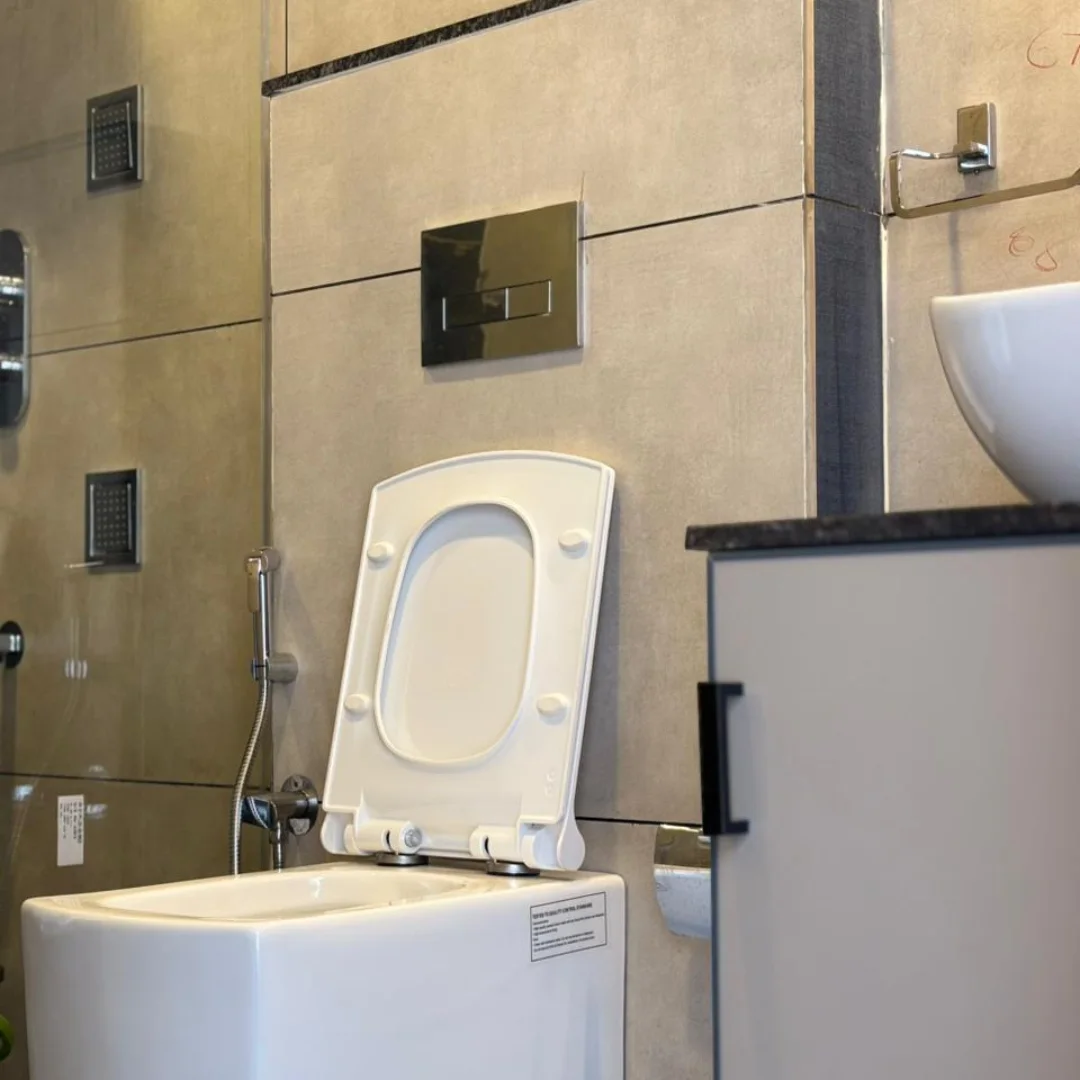Modern clean bathroom with premium shower and fixtures
